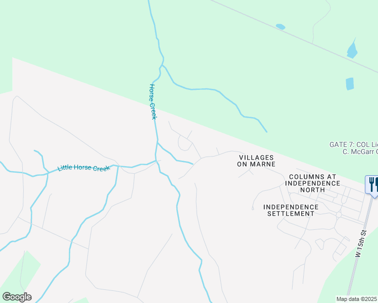 map of restaurants, bars, coffee shops, grocery stores, and more near 1098 Marne Boulevard in Hinesville