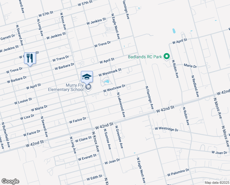 map of restaurants, bars, coffee shops, grocery stores, and more near 11388 West Westview Drive in Odessa