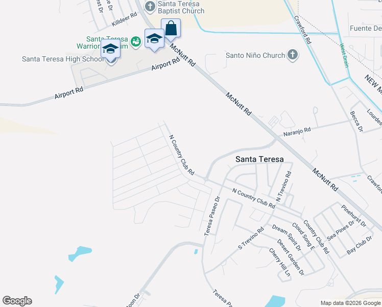 map of restaurants, bars, coffee shops, grocery stores, and more near in Santa Teresa