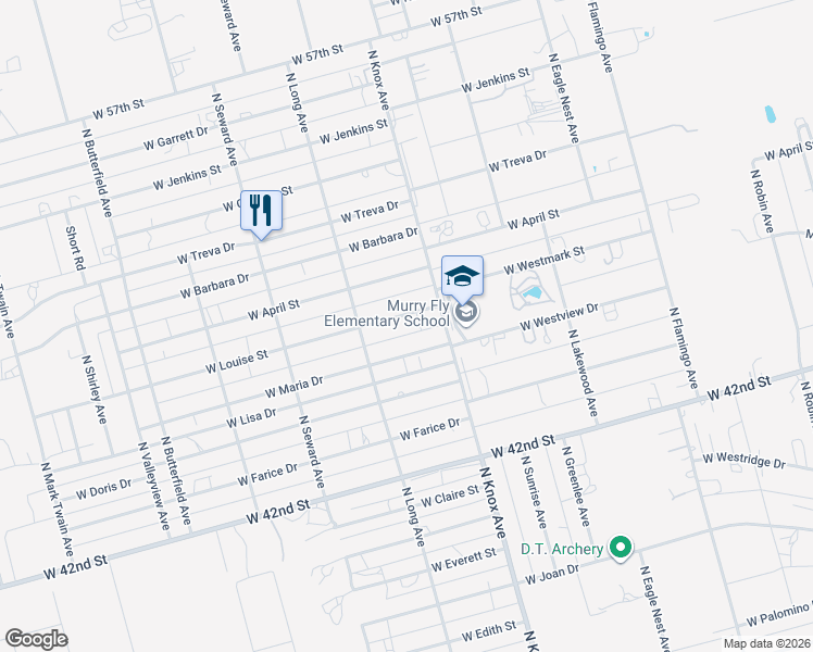 map of restaurants, bars, coffee shops, grocery stores, and more near 12018 W Louise St in Odessa