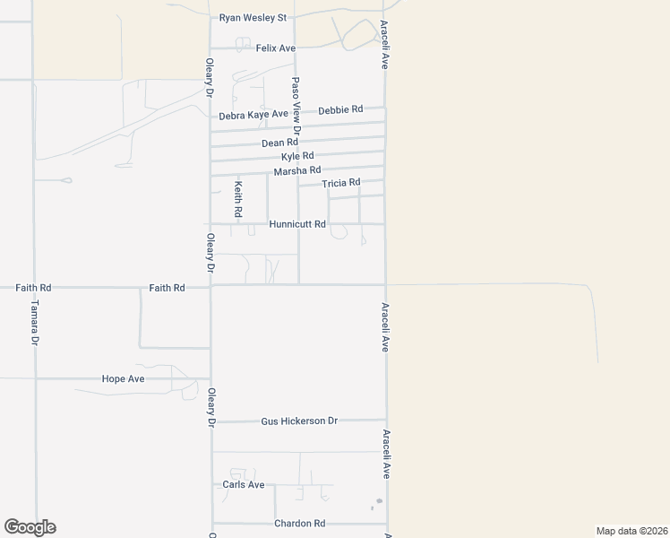 map of restaurants, bars, coffee shops, grocery stores, and more near 15583 Faith Road in El Paso