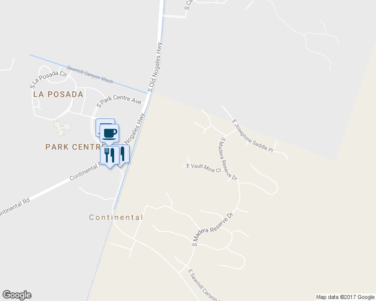 map of restaurants, bars, coffee shops, grocery stores, and more near 901 South Florida Springs Court in Green Valley