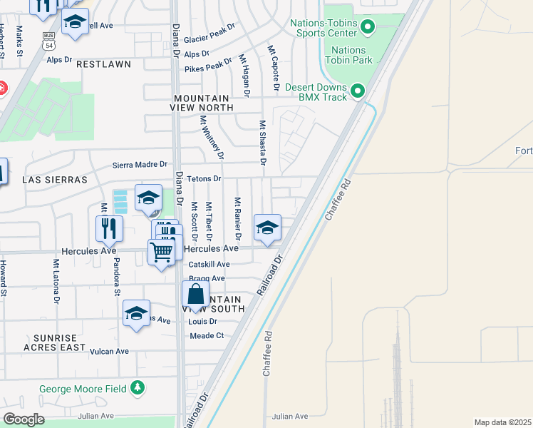 map of restaurants, bars, coffee shops, grocery stores, and more near 8413 Statler Street in El Paso