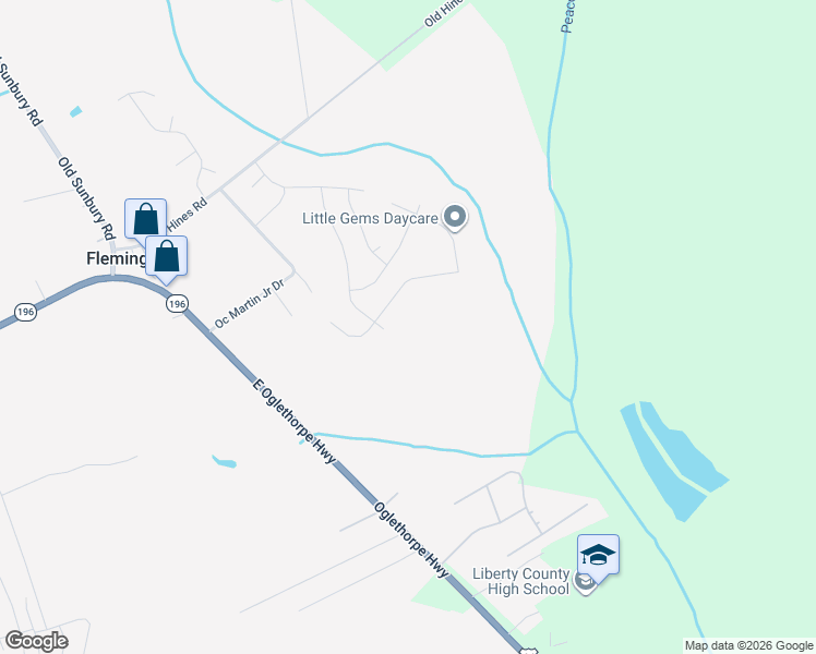 map of restaurants, bars, coffee shops, grocery stores, and more near 2385 U.S. 84 in Hinesville