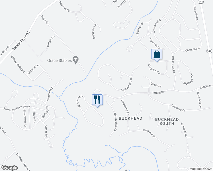 map of restaurants, bars, coffee shops, grocery stores, and more near 171 Laurenburg Drive in Richmond Hill