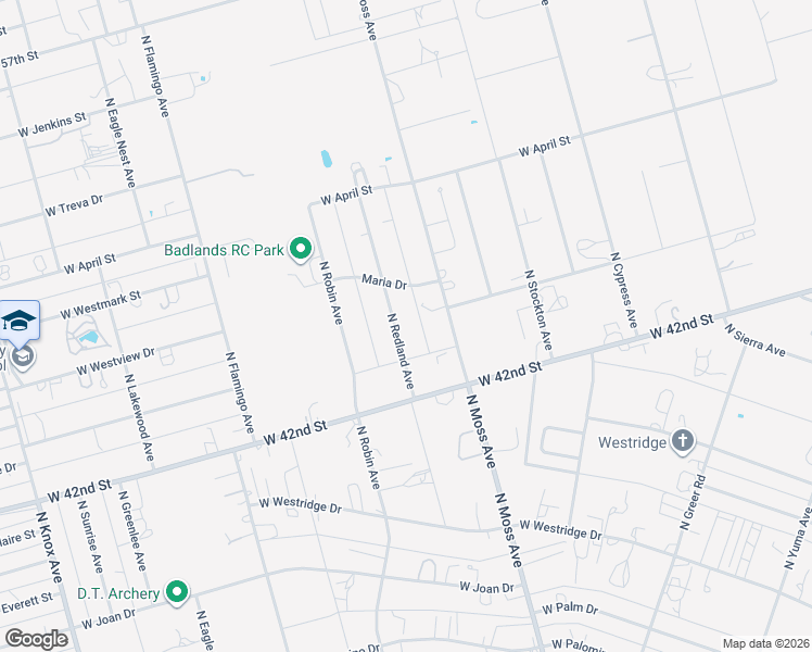 map of restaurants, bars, coffee shops, grocery stores, and more near 4364 North Redland Avenue in Odessa