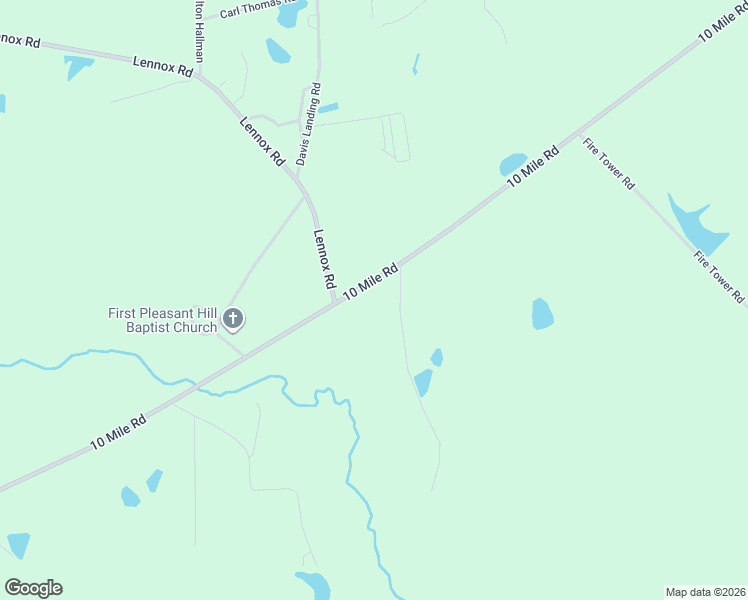 map of restaurants, bars, coffee shops, grocery stores, and more near 6684 10 Mile Road in Baxley