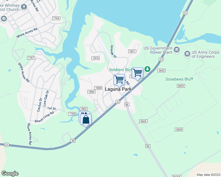 map of restaurants, bars, coffee shops, grocery stores, and more near 194 County Road 1809 in Clifton