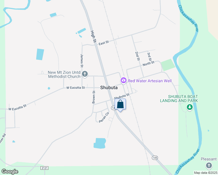 map of restaurants, bars, coffee shops, grocery stores, and more near in Shubuta