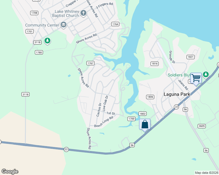 map of restaurants, bars, coffee shops, grocery stores, and more near 235 County Road 1768 in Clifton