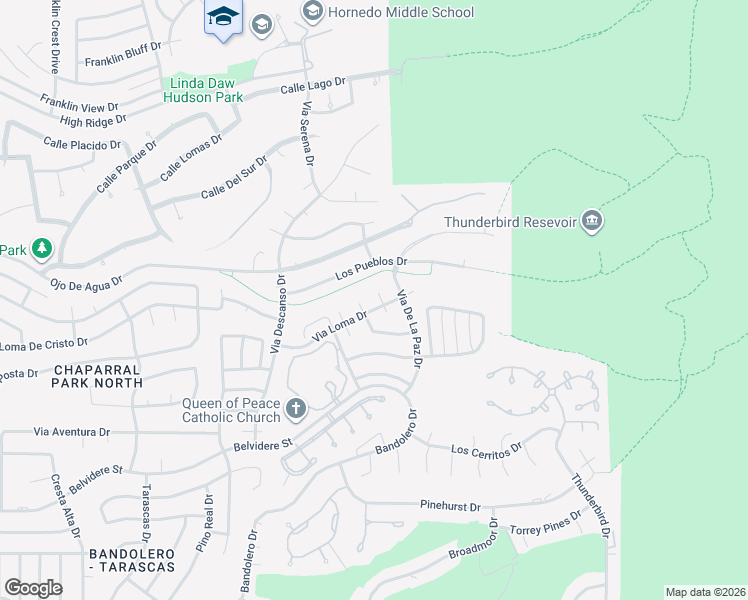 map of restaurants, bars, coffee shops, grocery stores, and more near 851 Via Redonda Court in El Paso