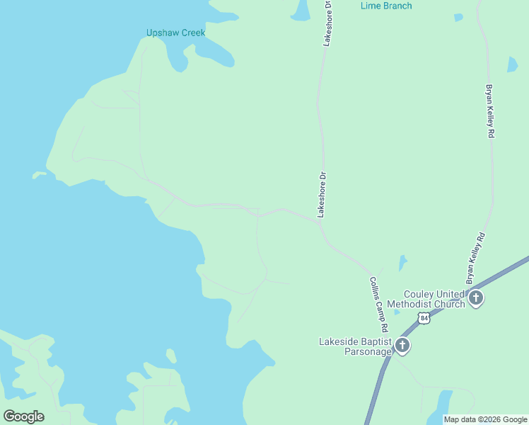 map of restaurants, bars, coffee shops, grocery stores, and more near 326-612 Collins Camp Road in Winnfield