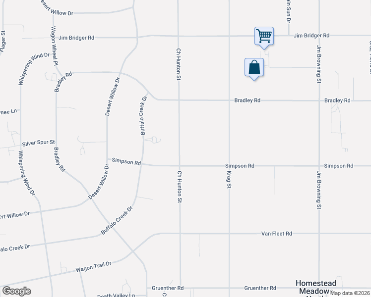 map of restaurants, bars, coffee shops, grocery stores, and more near 14400 Simpson Road in El Paso