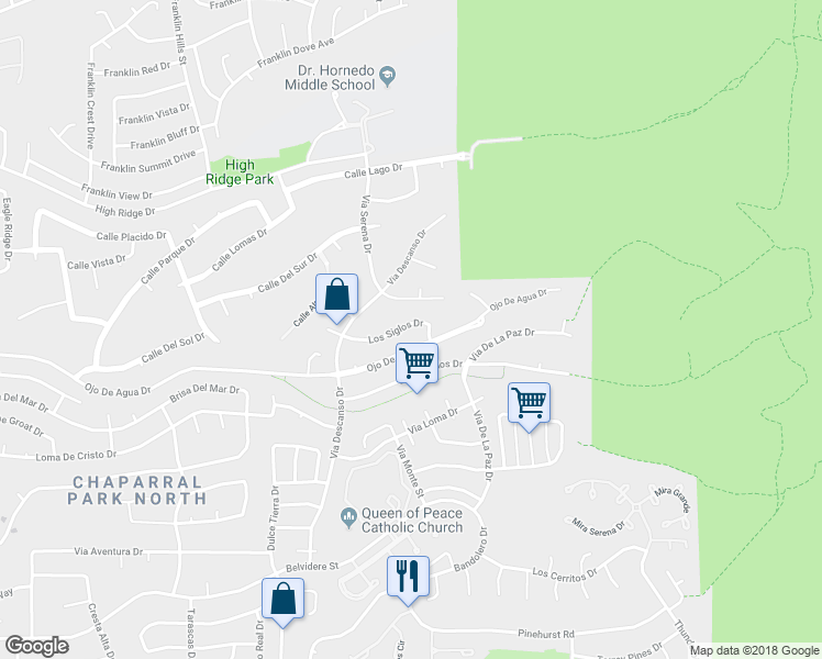 map of restaurants, bars, coffee shops, grocery stores, and more near 6044 Los Siglos Drive in El Paso