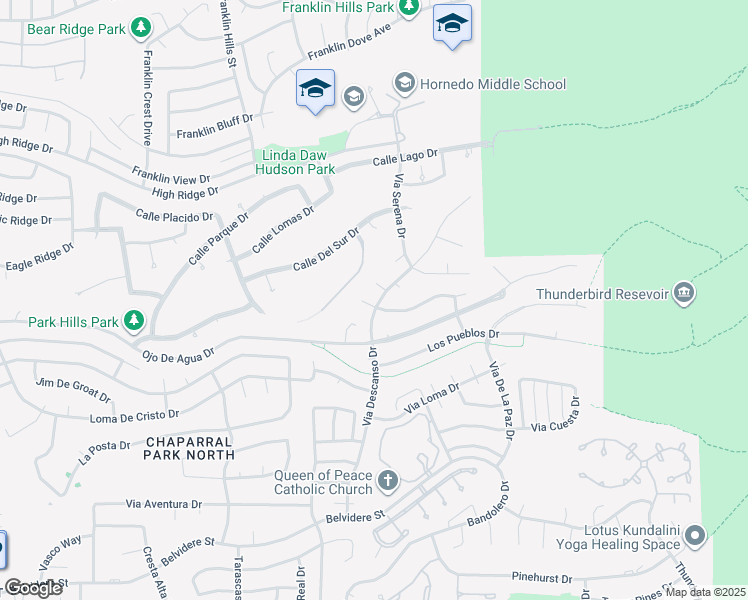 map of restaurants, bars, coffee shops, grocery stores, and more near 6100 Los Siglos Drive in El Paso