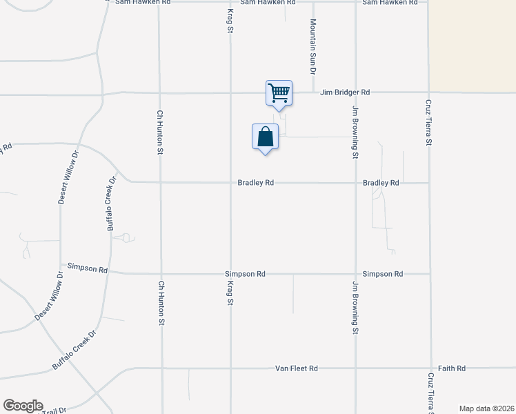 map of restaurants, bars, coffee shops, grocery stores, and more near 14572 Bradley Road in El Paso