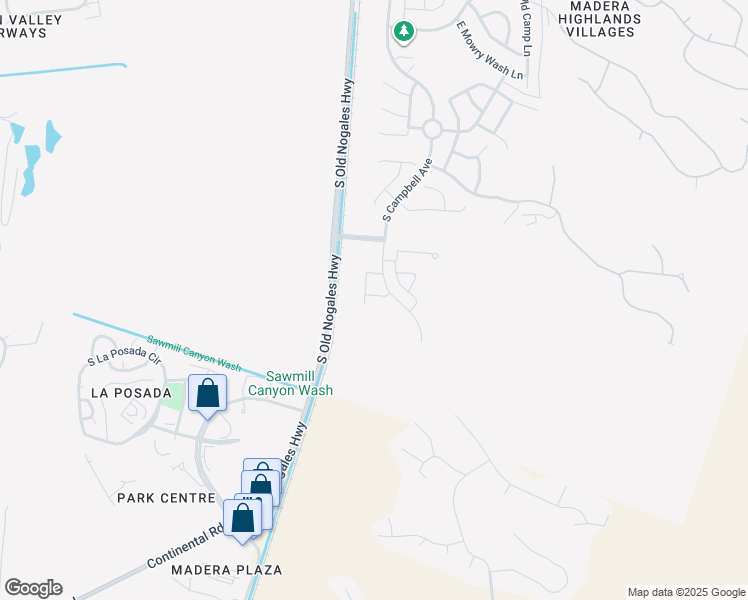 map of restaurants, bars, coffee shops, grocery stores, and more near S Old Nogales Hwy in Sahuarita