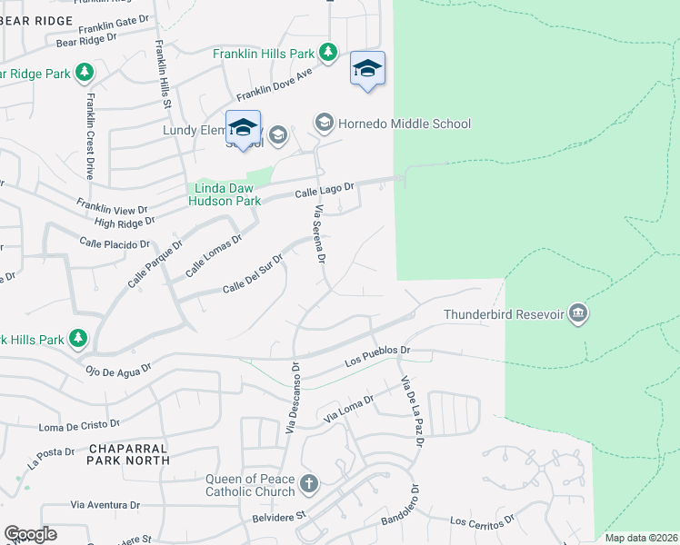 map of restaurants, bars, coffee shops, grocery stores, and more near 929 Via Descanso Drive in El Paso