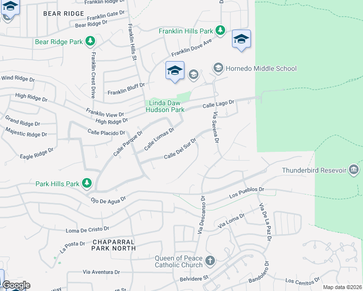 map of restaurants, bars, coffee shops, grocery stores, and more near 1209 Calle Del Sur Drive in El Paso
