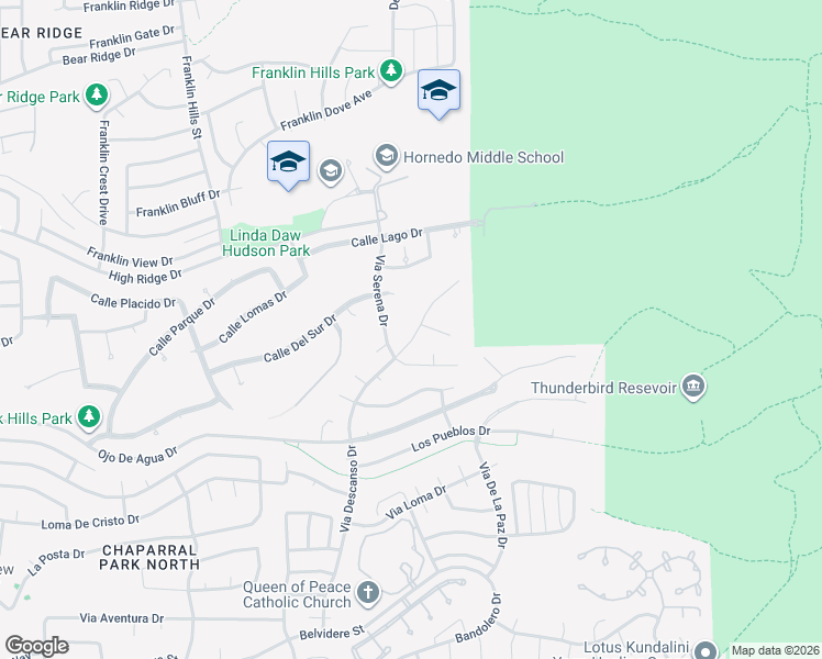 map of restaurants, bars, coffee shops, grocery stores, and more near 967 Via Descanso Drive in El Paso