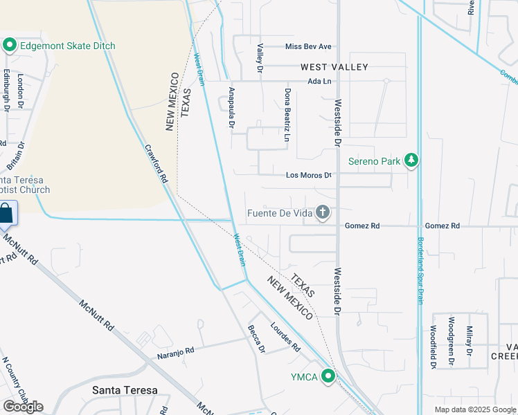map of restaurants, bars, coffee shops, grocery stores, and more near 1065 Maximo Street in El Paso