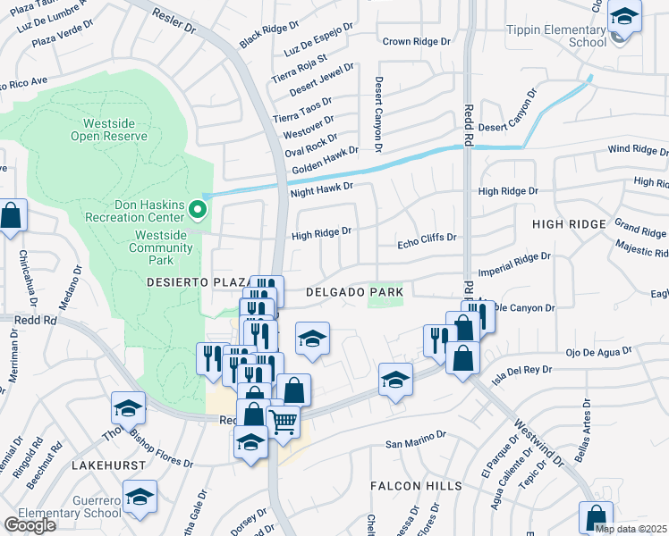 map of restaurants, bars, coffee shops, grocery stores, and more near 1116 Will Rand Drive in El Paso