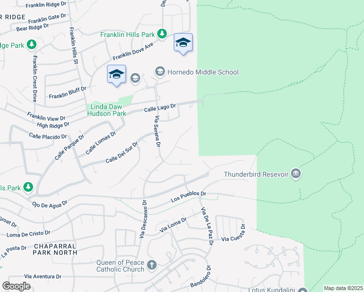 map of restaurants, bars, coffee shops, grocery stores, and more near 967 Via Descanso Drive in El Paso