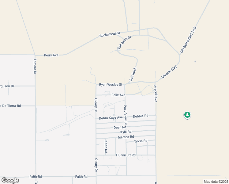 map of restaurants, bars, coffee shops, grocery stores, and more near 15471 Felix Avenue in El Paso