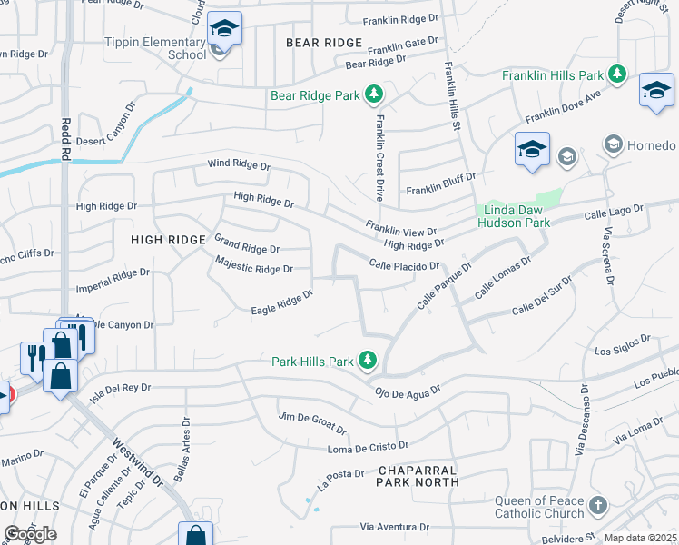 map of restaurants, bars, coffee shops, grocery stores, and more near 6520 Calle Placido Drive in El Paso