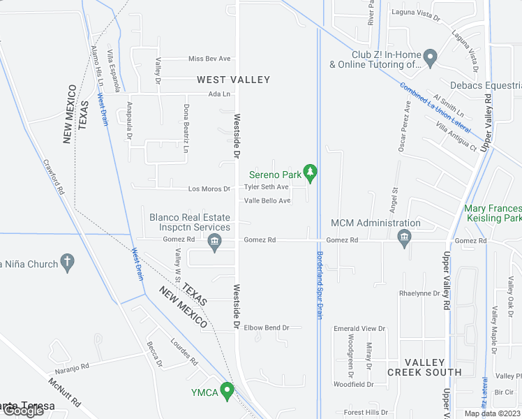 map of restaurants, bars, coffee shops, grocery stores, and more near 952 Valle Bello Avenue in El Paso