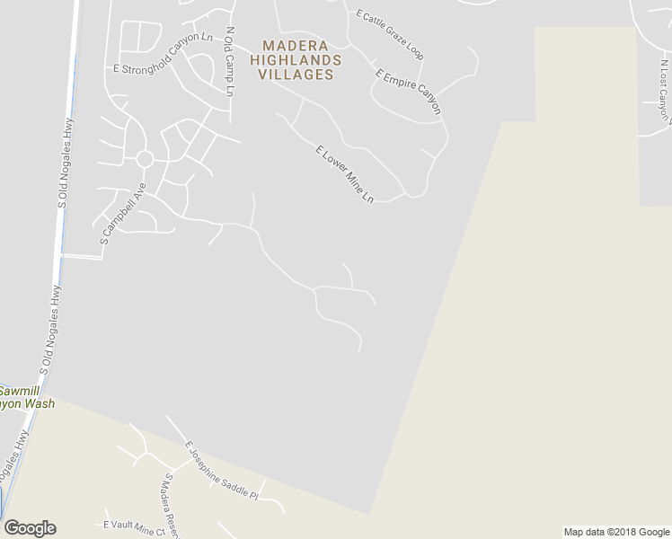 map of restaurants, bars, coffee shops, grocery stores, and more near 252 South Vaughn Canyon Place in Sahuarita