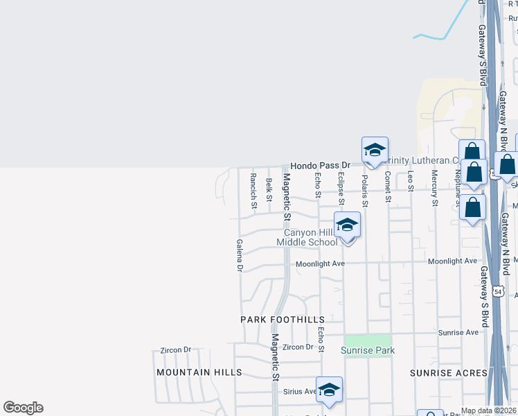 map of restaurants, bars, coffee shops, grocery stores, and more near 9005 Belk Street in El Paso