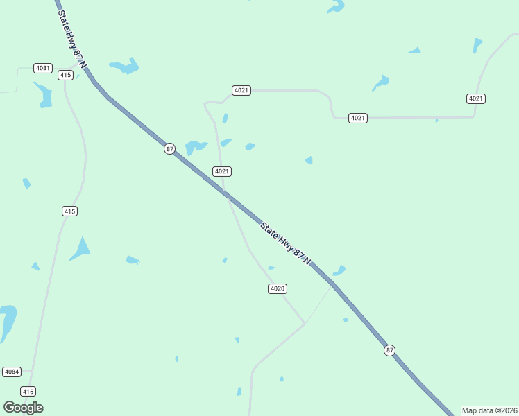 map of restaurants, bars, coffee shops, grocery stores, and more near 12128 State Highway 87 North in Timpson