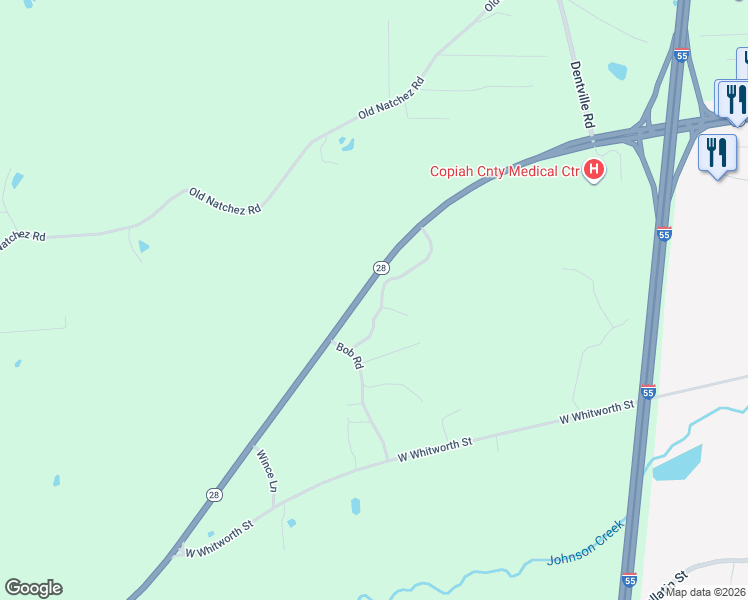 map of restaurants, bars, coffee shops, grocery stores, and more near 27036-27038 Highway 28 in Hazlehurst