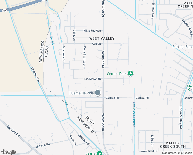 map of restaurants, bars, coffee shops, grocery stores, and more near 1019 Los Moros Drive in El Paso
