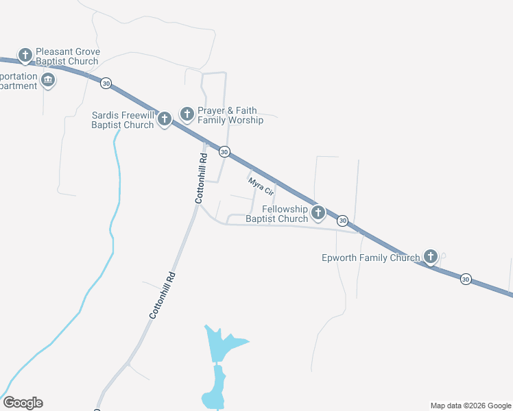 map of restaurants, bars, coffee shops, grocery stores, and more near 15 Patricia Lane in Eufaula