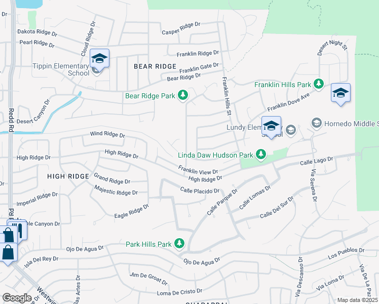 map of restaurants, bars, coffee shops, grocery stores, and more near 6400 Franklin Crest Drive in El Paso