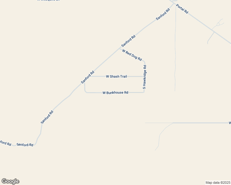 map of restaurants, bars, coffee shops, grocery stores, and more near West Bunkhouse Road in Cochise County