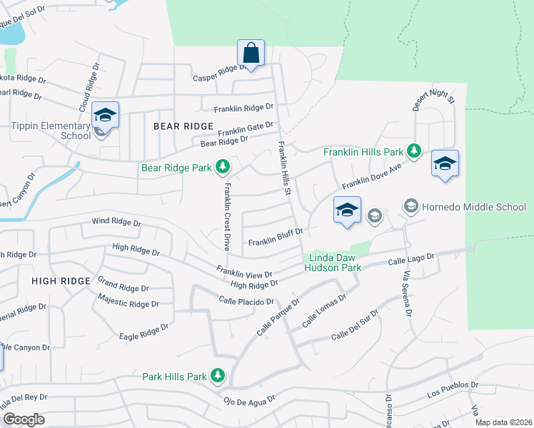 map of restaurants, bars, coffee shops, grocery stores, and more near 6329 Franklin Vista Drive in El Paso