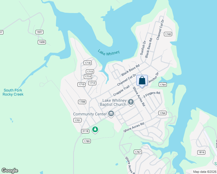 map of restaurants, bars, coffee shops, grocery stores, and more near 303 County Road 1700 in Clifton