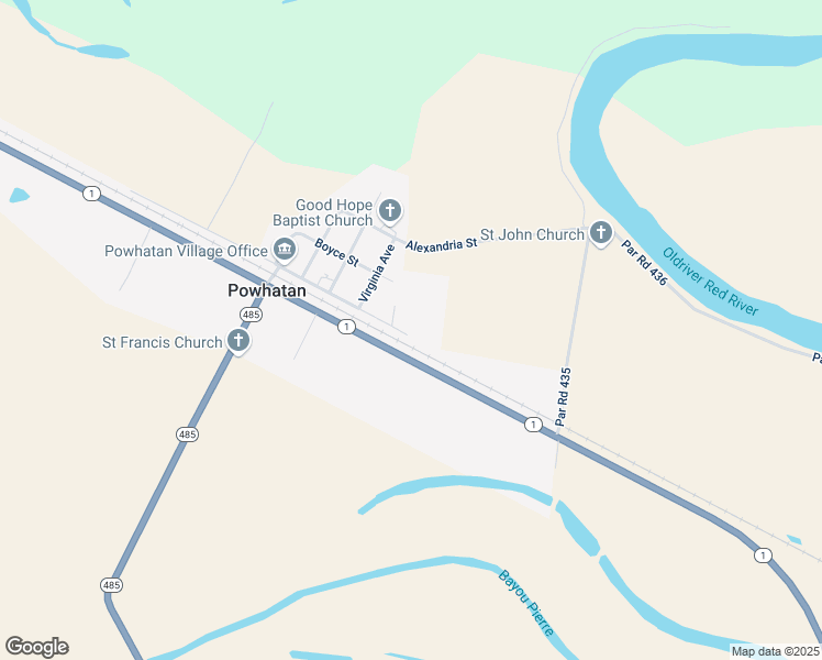 map of restaurants, bars, coffee shops, grocery stores, and more near North Railroad Street in Natchitoches