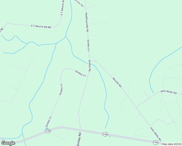 map of restaurants, bars, coffee shops, grocery stores, and more near Moody Bridge Road in Ludowici