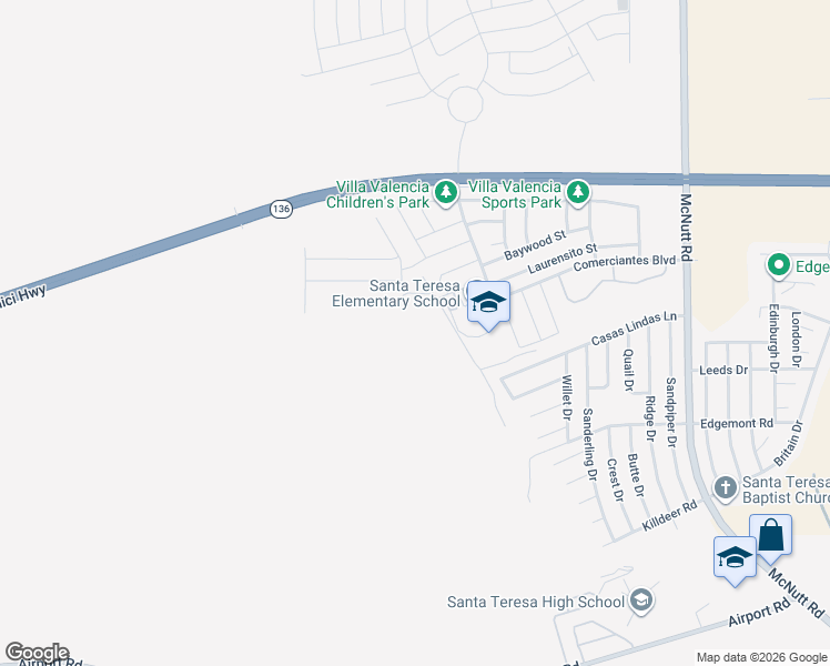 map of restaurants, bars, coffee shops, grocery stores, and more near in Santa Teresa