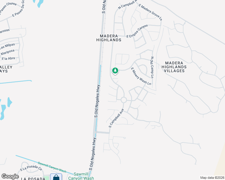 map of restaurants, bars, coffee shops, grocery stores, and more near 846 East Gunsight Mountain Place in Sahuarita