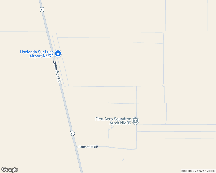 map of restaurants, bars, coffee shops, grocery stores, and more near Sur Luna Road Southeast in Luna County