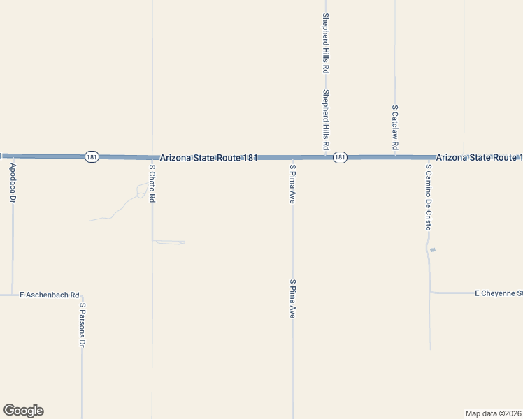 map of restaurants, bars, coffee shops, grocery stores, and more near 13525 S Pima Ave in Pearce