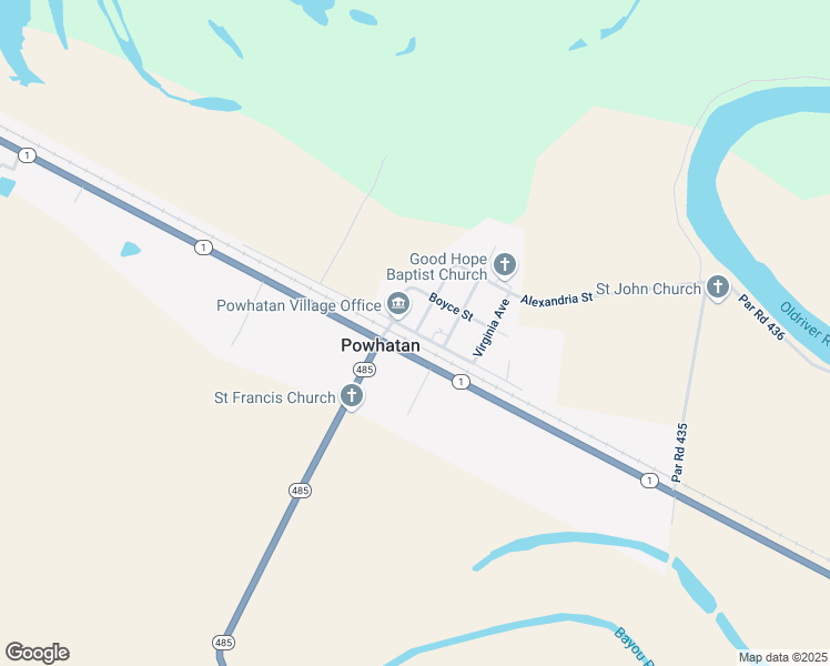 map of restaurants, bars, coffee shops, grocery stores, and more near North Railroad Street in Natchitoches
