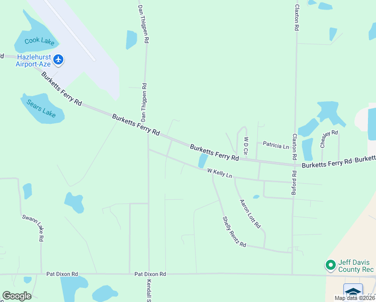 map of restaurants, bars, coffee shops, grocery stores, and more near 371 Burketts Ferry Road in Hazlehurst