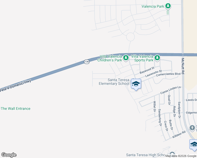 map of restaurants, bars, coffee shops, grocery stores, and more near in Santa Teresa