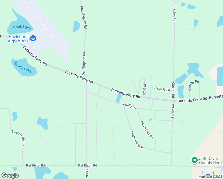 map of restaurants, bars, coffee shops, grocery stores, and more near 371 Burketts Ferry Road in Hazlehurst